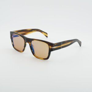 David Beckham DB 7000/S BOLD 0KVI Z0 Sunglasses Brown Square Frame, Blue Lenses